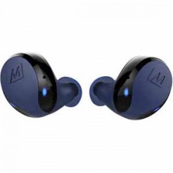 Casques et écouteurs | MEE Audio EP-X10-BL BLUE 3rd Gen Truly Wireless Headphones, IPX5 water resistant, BT, Up to 23 hours of battery life with included charging 