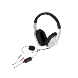 ακουστικά headset | ISY IHS-1001 - Office Headset (Kabelgebunden, Binaural, On-ear, Schwarz/Grau)