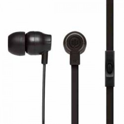 Wicked | Wicked Audio Drive 750cc Earbud w/Mic - Black. Wired Earbud. Mic and Track Control. 3 Cushion Pairs - Small, Medium, Large. Flat Cord. 45-de