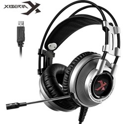 Xiberia | Xiberia K9 7.1 CH USB RGB Oyuncu Kulaklığı - Siyah Gri