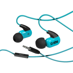 In-ear Headphones | SBS Runway Ghost - Kopfhörer (In-ear, Schwarz/Blau)