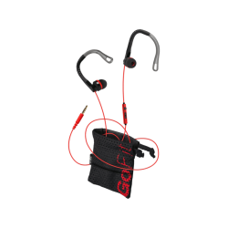 In-ear Headphones | SBS TESPORTINEARFITR - Kopfhörer mit Ohrbügel (In-ear, Rot/Schwarz)
