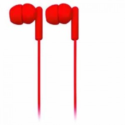 In-ear Headphones | Naxa SPARK Isolation Stereo Earphones - Red