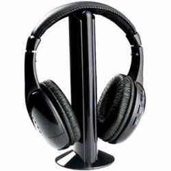 Over-ear Headphones | Naxa Professional 5-In-1 Wireless Headphone System