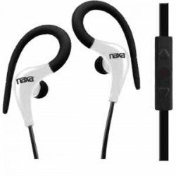 In-ear Headphones | Naxa SPIRIT Performance Sport Earphones with Microphone - White