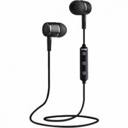 In-ear Headphones | Naxa Bluetooth® Isolation Earphones with Microphone & Remote - Grey