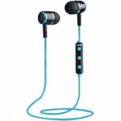 Naxa Bluetooth® Isolation Earphones with Microphone & Remote - Blue