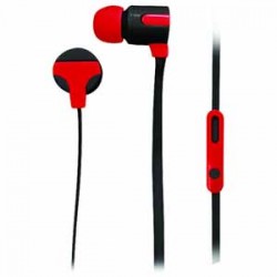 In-ear Headphones | Naxa ASTRA Isolation Stereo Earphones - Red