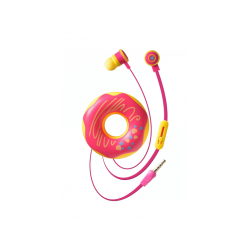In-Ear-Kopfhörer | CELLULAR LINE Cute&Sweet Donut - Kopfhörer (Gelb/Pink)