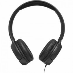 JBL Tune 500 Black On Ear Headphone Wired Headphone One Button Remote Speakerphone