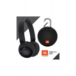 JBL | T600BTNC Siyah Kulak Üstü Kulaklık ve JBL Clip3 Siyah Bluetooth Hoparlör Seti