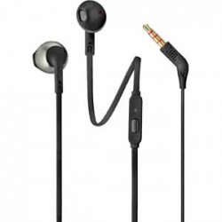 JBL Earbud Headphones with Pure Bass Sound - Black