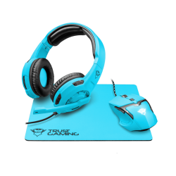 Headsets | TRUST Kit gamer PC 3 en 1 GXT790-SB Spectra Neon Blue (22467)