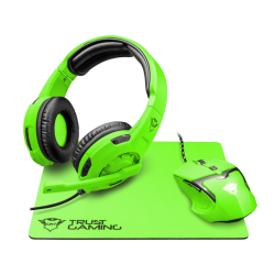 Gaming hoofdtelefoon | TRUST Kit gamer PC 3 en 1 GXT790-SG Spectra Neon Green (22463)