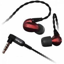 NuForce Hi-Resolution In-Ear Headphones with 2 Balanced Armature Drivers - Red