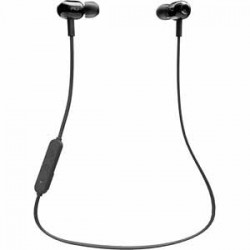 NuForce BE Live2 Black Wireless Earbuds 10h battery life with 200h standby time AAC technology for low latency audio in-line remote
