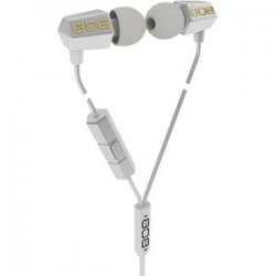 808 Audio BUDZ Noise Isolating Earbuds with In-Line Microphone - White