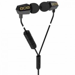 808 Audio BUDZ Noise Isolating Earbuds with In-Line Microphone - Black