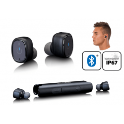 Echte kabellose Kopfhörer | LENCO EPB-440BK, In-ear Kopfhörer Bluetooth Schwarz