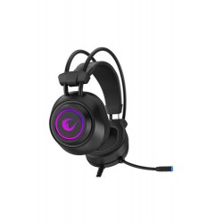 Ακουστικά τυχερού παιχνιδιού | Rm-k19 Ragıng Siyah 3,5mm 7 Renk Ledli Gaming Oyuncu Mikrofonlu Kulaklık