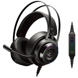 Ακουστικά τυχερού παιχνιδιού | Rampage Rg-X19 Ultımate Siyah Usb 7.1 Version RGB Ledli Mikrofonlu Oyuncu Kulaklığı