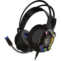 Oyuncu Kulaklığı | Rampage Styles Siyah USB 7.1 RGB Oyuncu Mikrofonlu Kulaklık