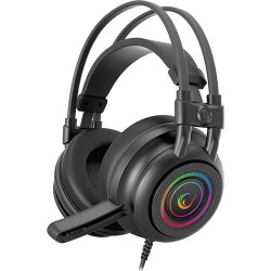 Gaming Headsets | Rampage Rm-K2 X-Quadro Siyah USB 7.1 Version RGB Işık Efektli Oyuncu Mikrofonlu Kulaklık