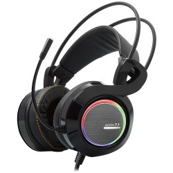 Oyuncu Kulaklığı | Rampage RM-23 Agita Siyah USB 7.1 RGB Ledli Titreşimli Surround Oyuncu Mikrofonlu Kulaklık