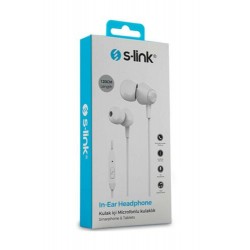 S-LINK | S-link Sl-ku160 Mobil Telefon Uyumlu Beyaz Kulak Içi Mikrofonlu Kulaklık
