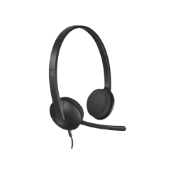LOGITECH | LOGITECH H340 - PC Headset (Kabelgebunden, Binaural, On-ear, Schwarz)