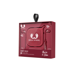 FRESH N REBEL Gift Pack - Vibe Wireless & Pebble, In-ear Kopfhörer Bluetooth Rot
