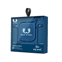 Casque Bluetooth | FRESH N REBEL Gift Pack Rockbox Pebble + Ecouteurs Vibe Indigo (8GIFT04IN)