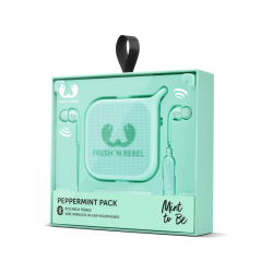 Casque Bluetooth | FRESH N REBEL Gift Pack Rockbox Pebble + Ecouteurs sans fil Vibe Peppermint (8GIFT05PT)