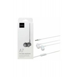 Powerway | A7 Mini Powerbass Mikrofonlu Kulakiçi Kulaklık  Beyaz