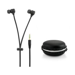 In-ear Headphones | Powerway Macaron Kulakiçi Siyah Kulaklık ve Saklama Kutusu