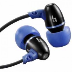 JLab Audio Metal Earbuds with Microphone - Black/Blue