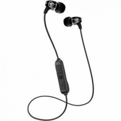 JLab Metal Bluetooth Rugged Earbuds with Built-In Microphone - Black