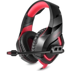 Onikuma K1B Pro Oyuncu Kulaklık Siyah - Kırmızı