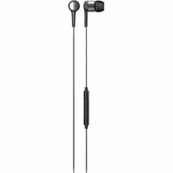 Byron Wired Wired in-ear headset w/controlled bass Wired microphone w/ 3-button remote 3 ear tips in different sizes Solid aluminium housing
