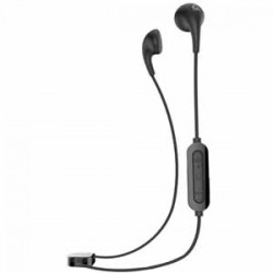 In-ear Headphones | iLuv Soft Touch Rubber-Coated Bluetooth Earphones with Built-in Mic - Black