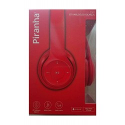 Piranha | 2201 Bt Kablosuz Bluetooth Kulaklık-kırmızı
