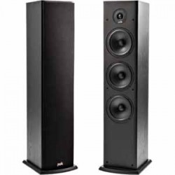 luidsprekers | Polk Audio T50 Home Theater and Music Floor Standing Tower Speaker - Black (Each)