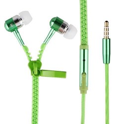 Kulaklık | Saywin U-2045 Zipper Mikrofonlu Fermuarlı Kulak İçi Kulaklık Yeşil
