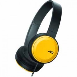 JVC HAS190MY Colorful Lightweight HP Mic & Remote Yellow Lightweight On-ear