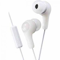 JVC Gumy Plus Inner Ear Headphones with Remote & Microphone - White