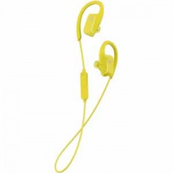 JVC HAEC30BTY Sport BT Headphon-Yellow 8Hr Btty water resistant Ear clip, mic & remote