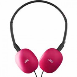 JVC Flats Slim, Compact On-Ear Headphones - Pink JVC Flats Slim, Compact On-Ear Headphones - Pink