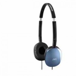 JVC Flats Slim, Compact On-Ear Headphones - Blue