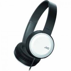 JVC HAS190MW Colorful Lightweight HP Mic & Remote White Lightweight On-ear