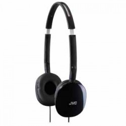 JVC Flats Slim, Compact On-Ear Headphones - Black JVC Flats Slim, Compact On-Ear Headphones - Black